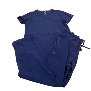 Dickies Figs Blue Scrubs Womens Set Top Medium Pants Large Nursing Scrubs